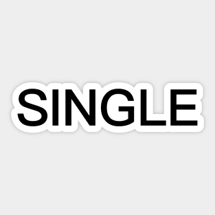 Single Black Sticker